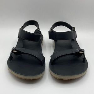 Teva Universal Black Leather Waterproof Sandals